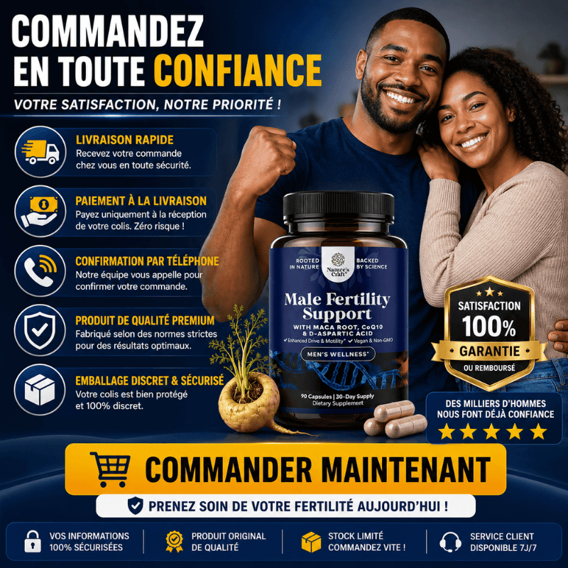 NATURES™ Capsules Pour la Conception et la Fertilité Masculine - Augmentation du Volume de Sperme - 90 Capsules