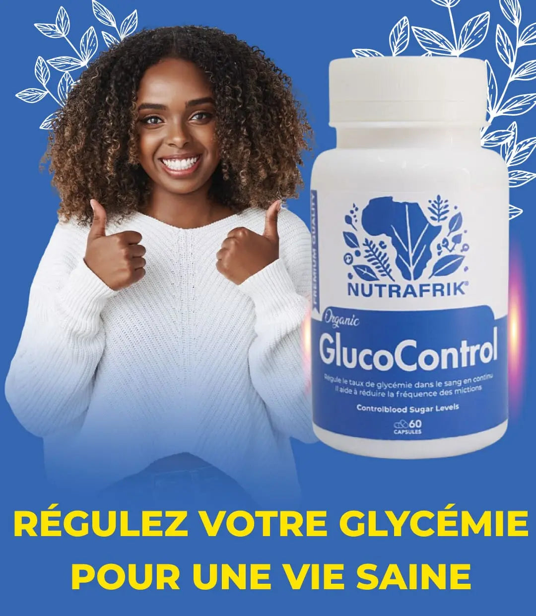 GlucoControl™ Capsules Pour Stabiliser la Glycémie - (60 Capsules)
