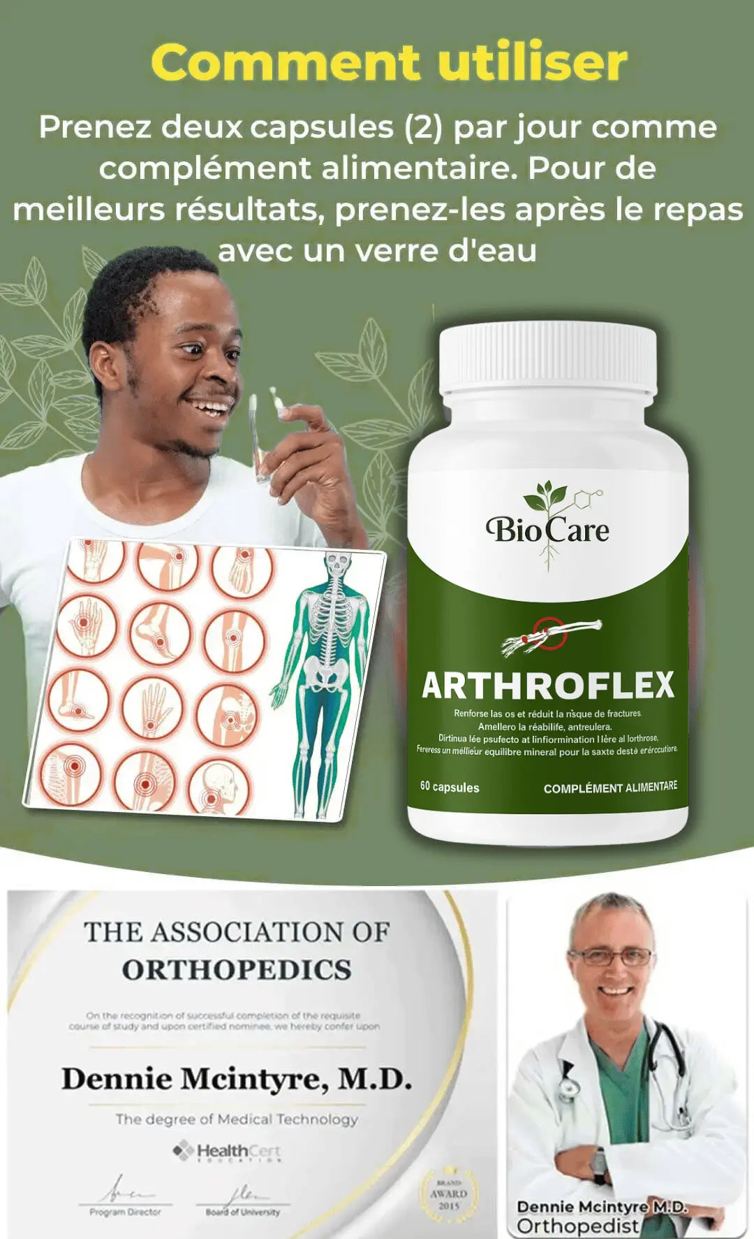 ArthroFlex™ Capsules pour l'inflammation et les Douleurs Articulaires - (60 Capsules)