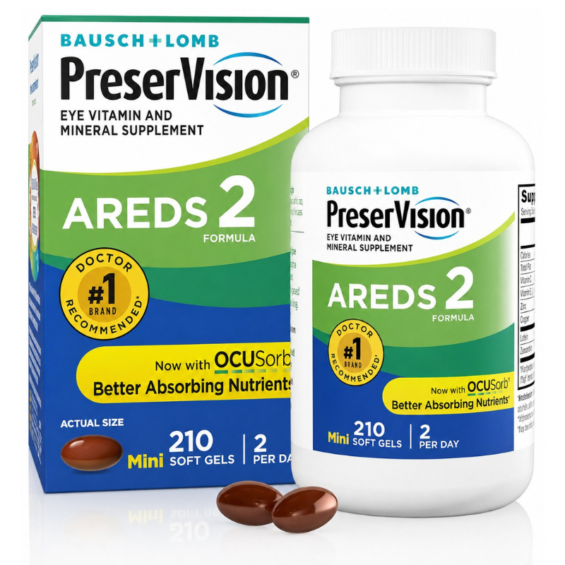PreserVision™ Complément Pour Les Yeux Avec Vitamine C, Vitamine E, Zinc et Cuivre - 210 Capsules