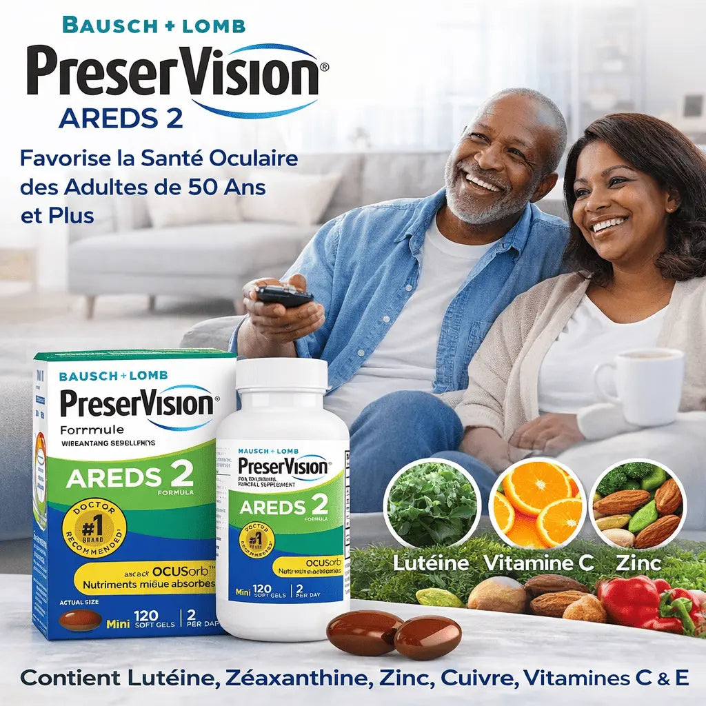 PreserVision™ Complément Pour Les Yeux Avec Vitamine C, Vitamine E, Zinc et Cuivre - 210 Capsules