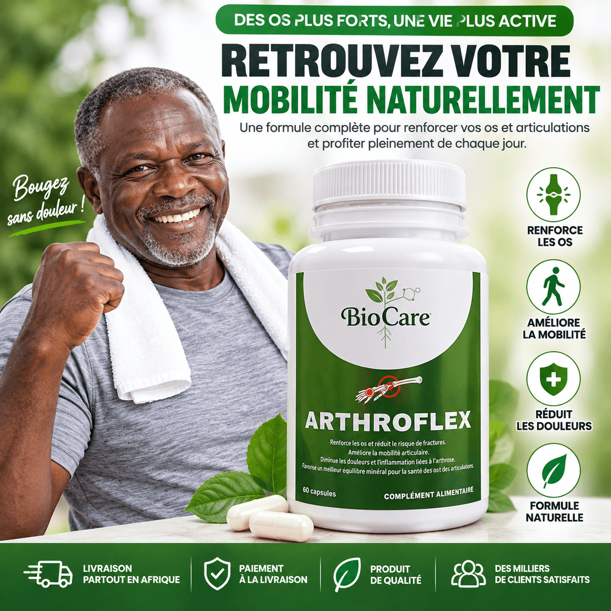 ArthroFlex™ Capsules pour l'inflammation et les Douleurs Articulaires - (60 Capsules)
