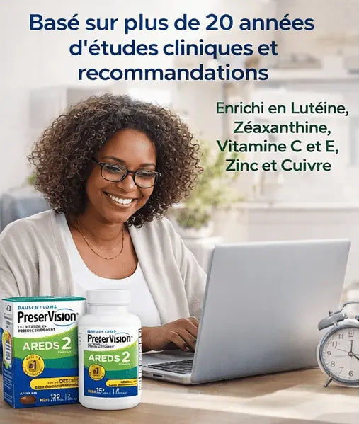 PreserVision™ Complément Pour Les Yeux Avec Vitamine C, Vitamine E, Zinc et Cuivre - 210 Capsules