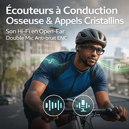 LUNCAM™  Lunettes Intelligentes 4 en 1 Avec Enregistrement Vidéo, Traduction Vocale En Temps Réel et Écouteurs Intégrés