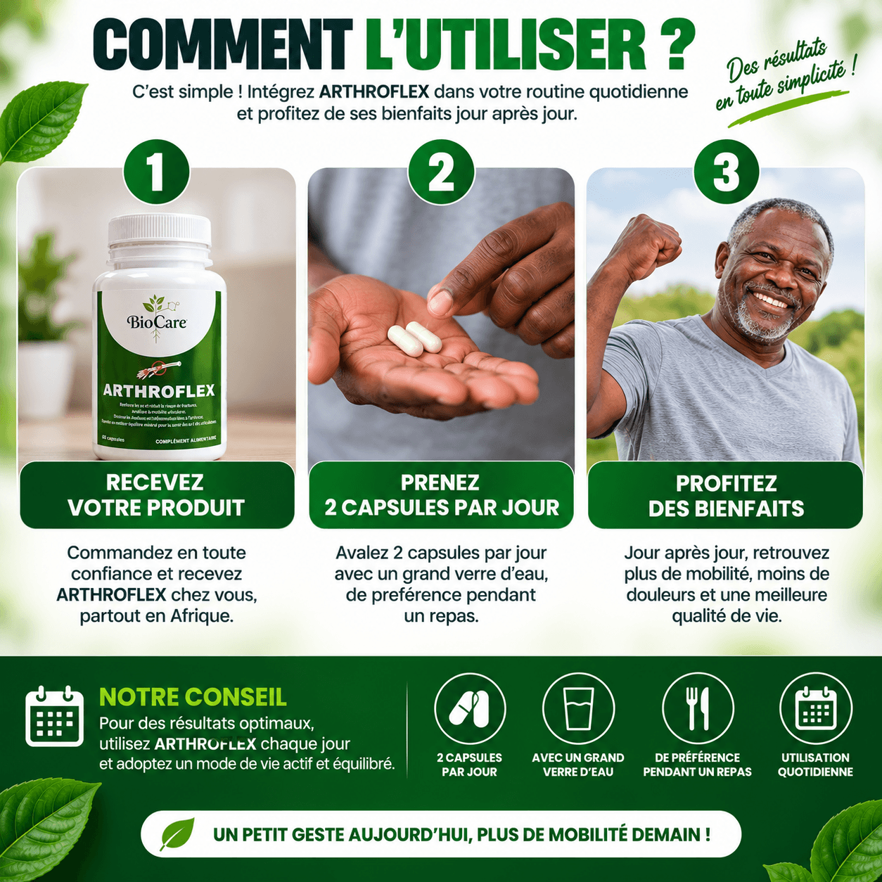ArthroFlex™ Capsules pour l'inflammation et les Douleurs Articulaires - (60 Capsules)