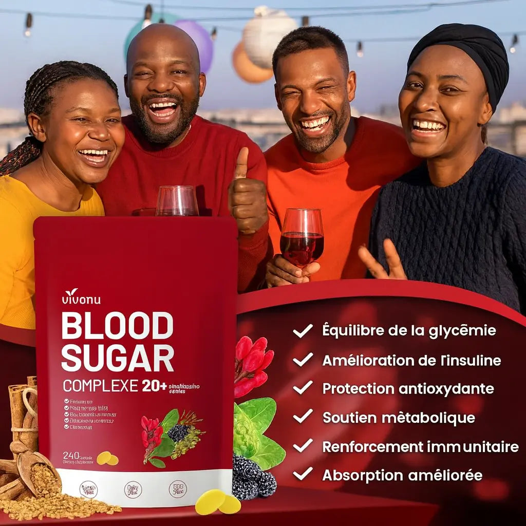 VIVONU™ Complément Alimentaire Pour la Glycémie Avec 20 Plantes et Vitamines - 240 Capsules
