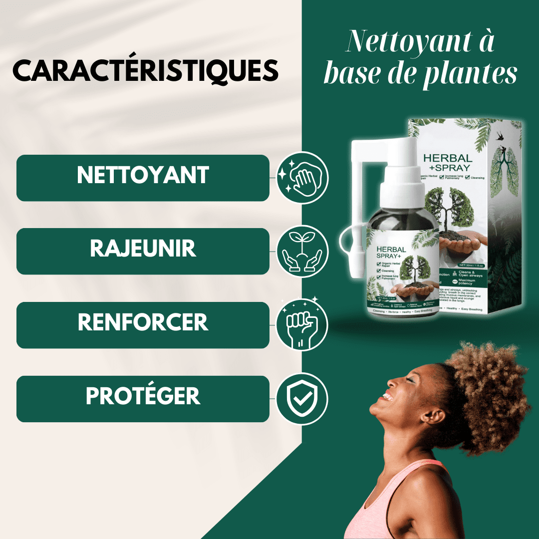 HERBAL™ Brume de Nettoyage des Poumons à Base de Plantes