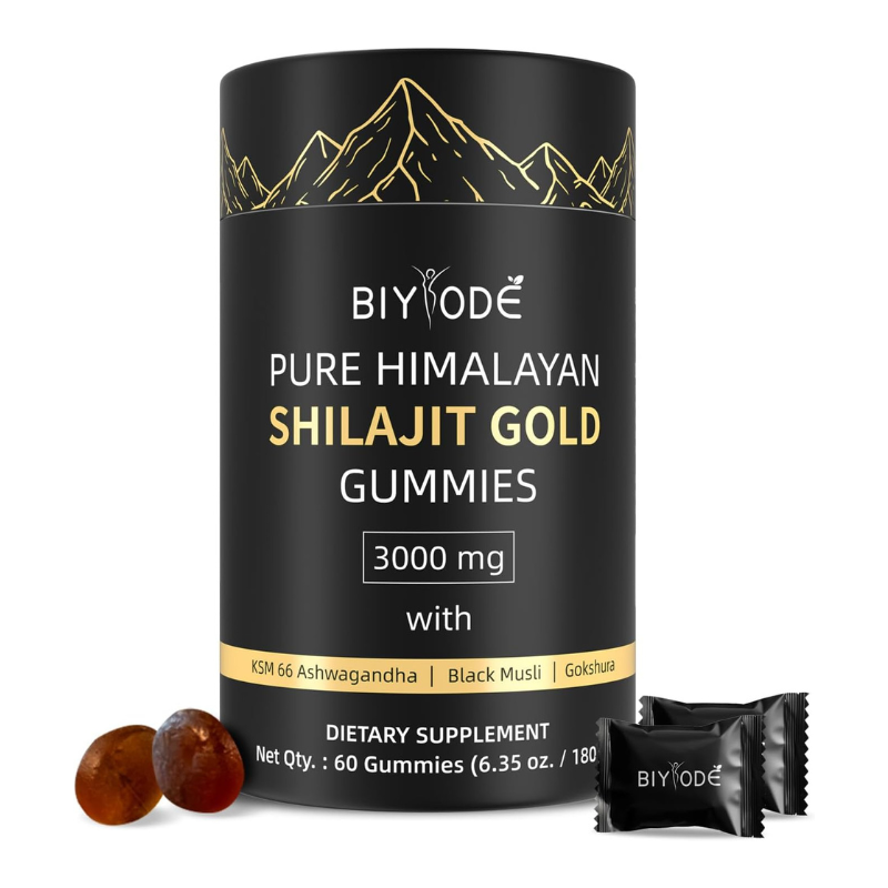 BIYODE™ Gummies de Shilajit Pure de l'Himalaya - (60 Bonbons Gélifiés)