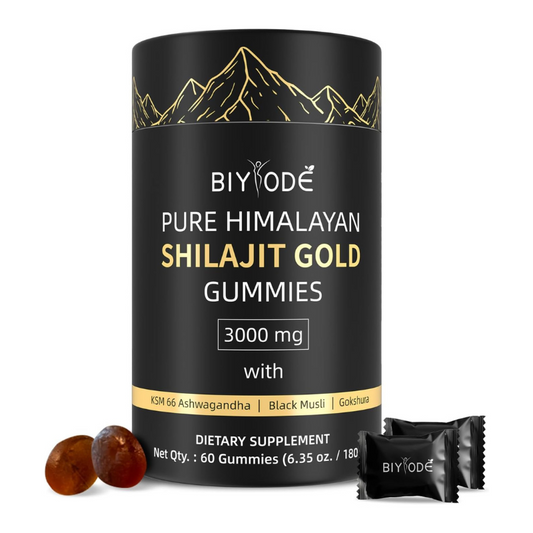 BIYODE™ Gummies de Shilajit Pure de l'Himalaya - (60 Bonbons Gélifiés)